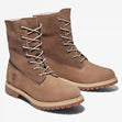 Timberland Women's Warm-Lined Waterproof Roll-Top Boot in Light Brown Nubuck
