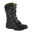 Black winter boot with laces on a white background. Timberland Women's Mount Hope M Black