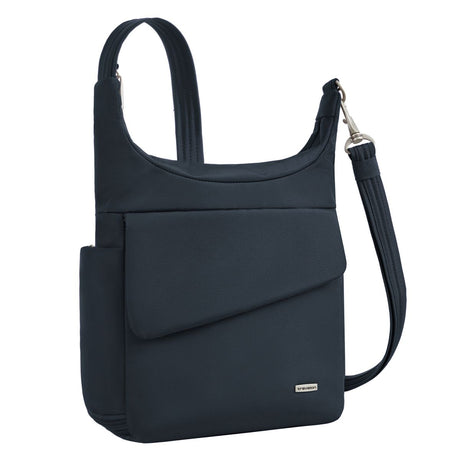 Travelon Women's Anti-Theft Classic Messenger in Midnight, adjustable strap, anti-theft, zipper closure