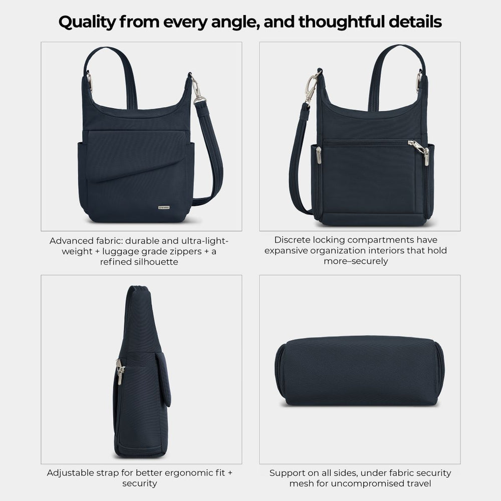 Travelon Women's Anti-Theft Classic Messenger in Midnight