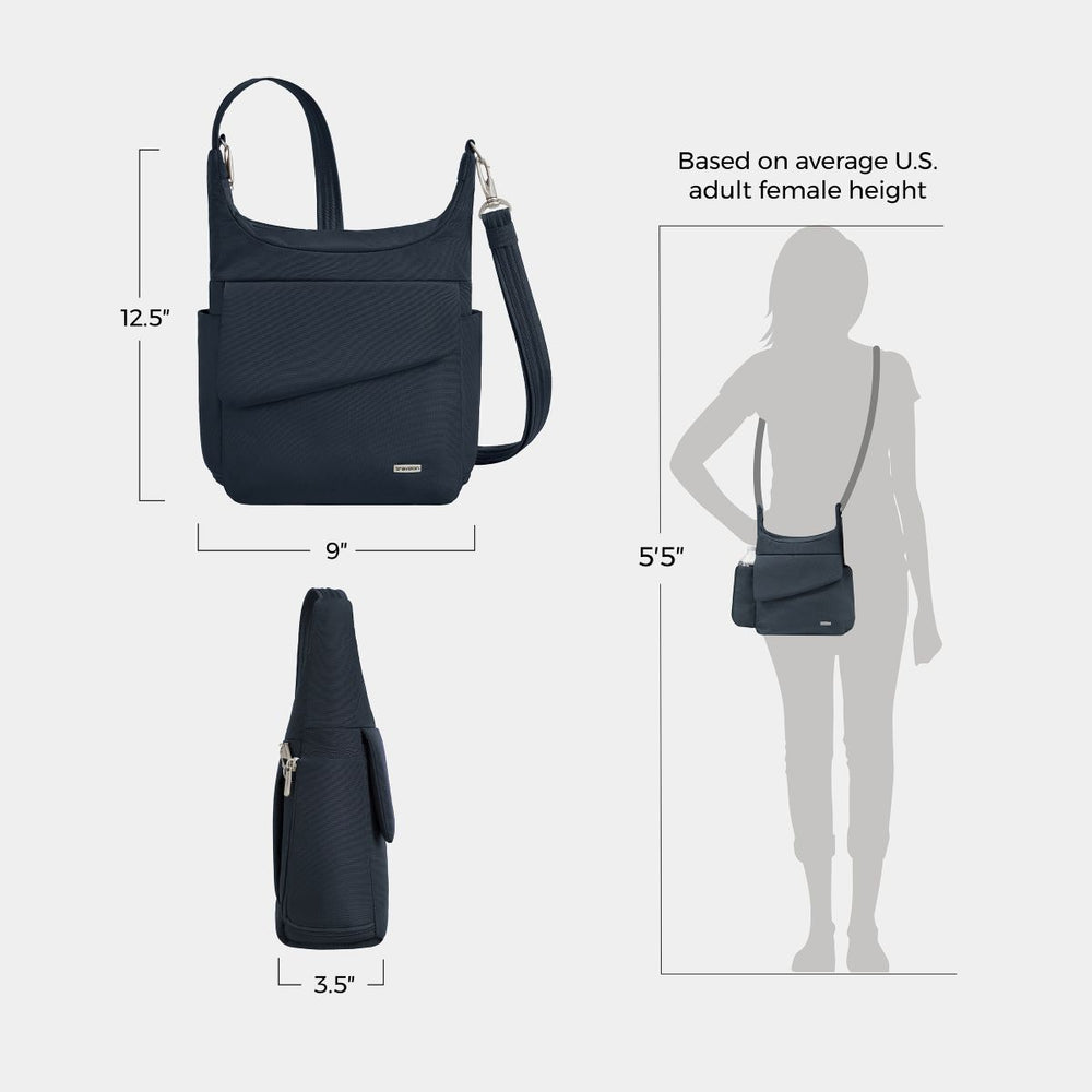 Travelon Women's Anti-Theft Classic Messenger in Midnight