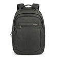Large grey unisex anti-theft backpack with multiple zippered compartments and top handle. Style #43114-GREY