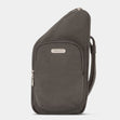 Travelon Anti-Theft Essentials Mini Asymmetric Crossbody in Smoke
