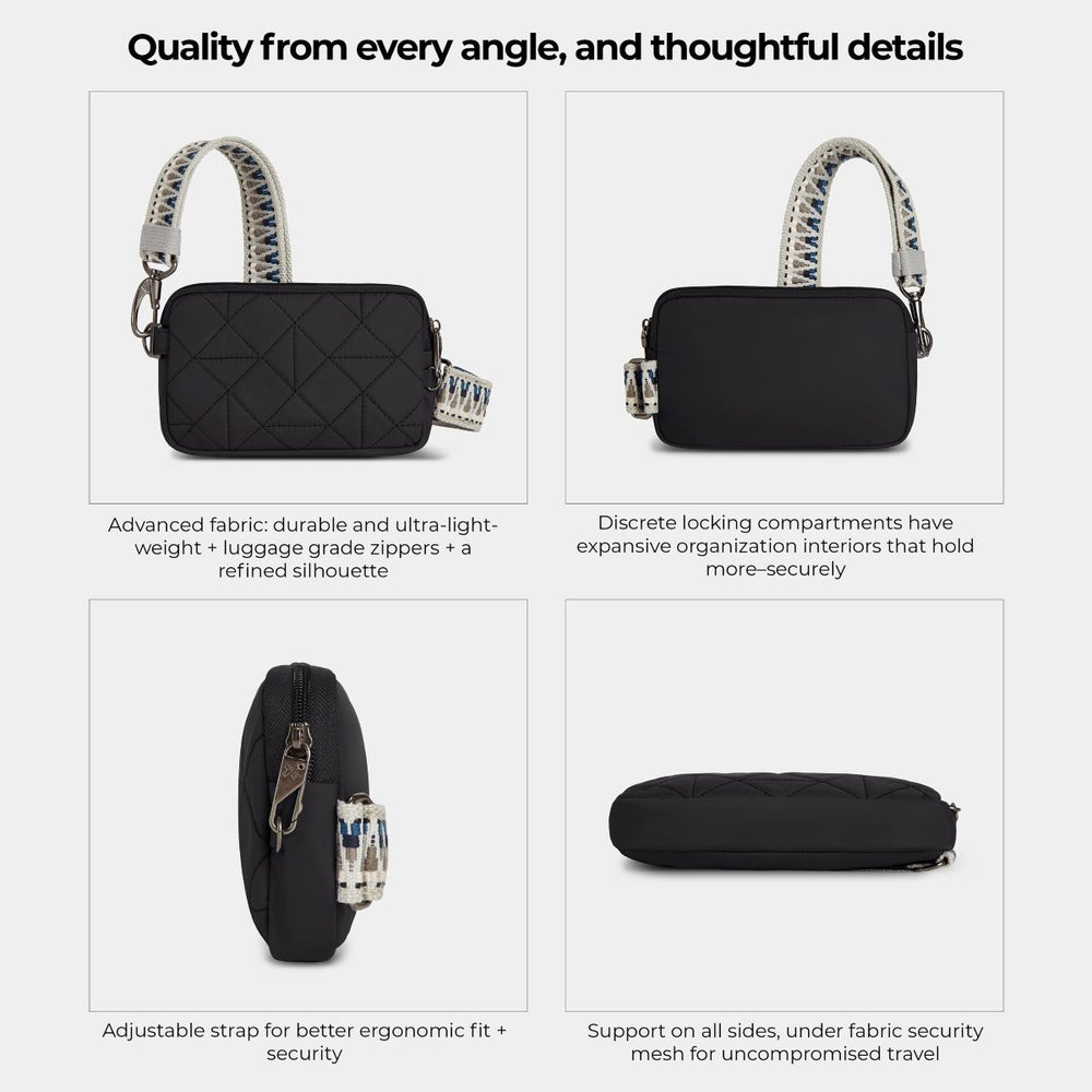 Travelon Women's Anti-Theft Boho Phone Sling in Black