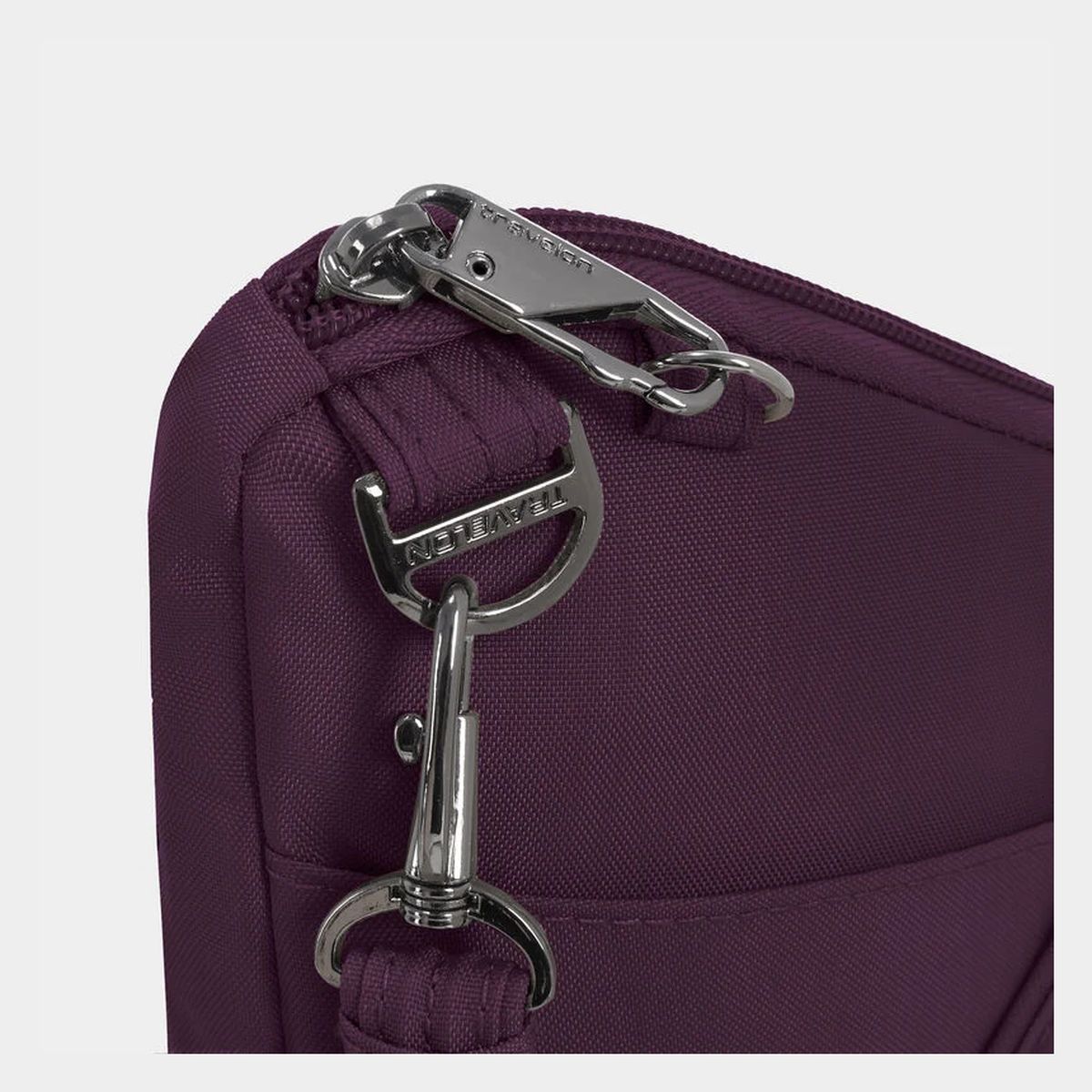 Travelon Women's Runways Anti-Theft Slim Asymmetric Crossbody - Plum
