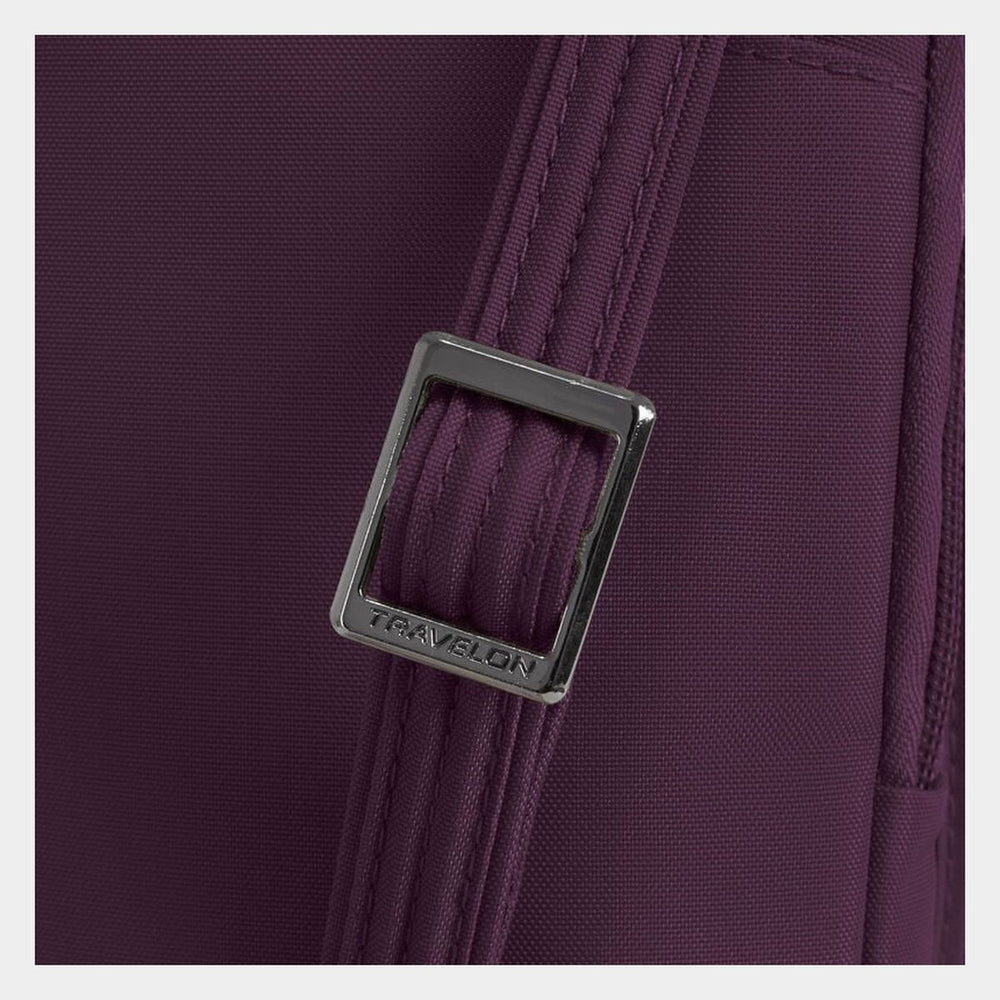 Travelon Women's Runways Anti-Theft Slim Asymmetric Crossbody - Plum