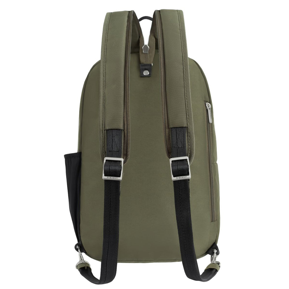 Travelon Unisex Anti-Theft Classic Convertible Sling Backpack in Olive