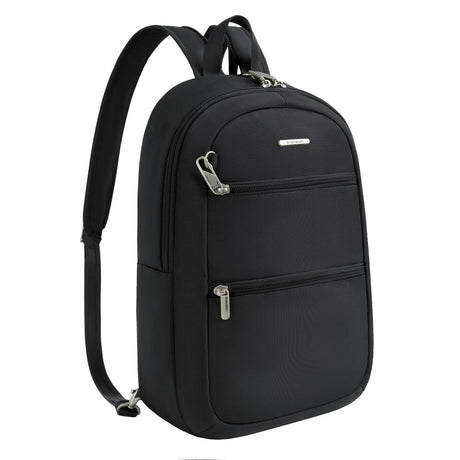 Travelon Unisex Anti-Theft Classic Convertible Sling Backpack in Black, anti-theft with locking zippers. Style#: 43719-500
