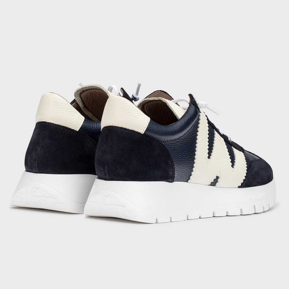 Wonders A-2476 Women's RACER Sneaker in Navy Blue