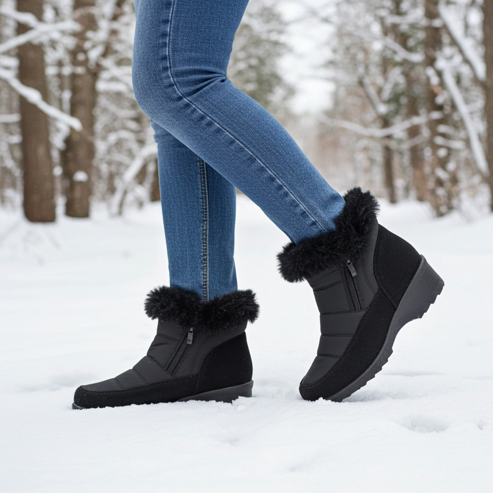 Women's Low Cut Side Zip Grip Boots