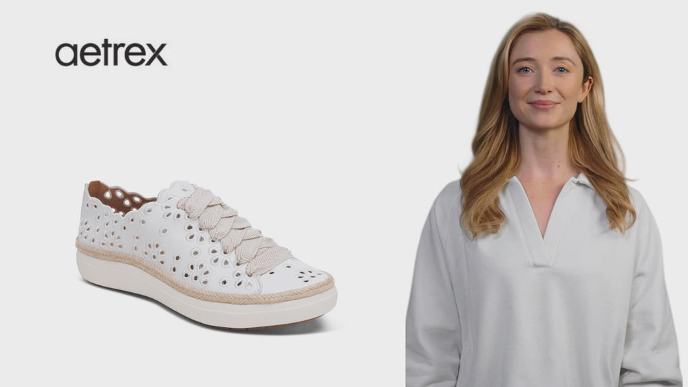 Aetrex Charlotte Women's Sneaker in White